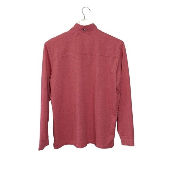 Vineyard Vines “The Shep Shirt” 1/4 zip in light salmon/pink - M - Picture 3 of 8